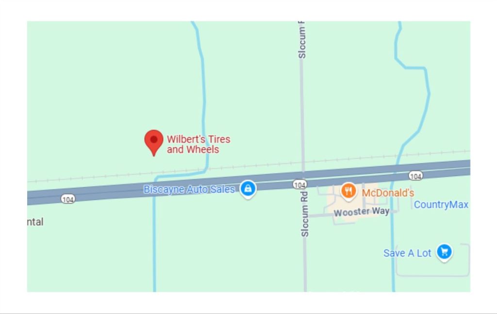 WIlbert's Tires & Wheels Map